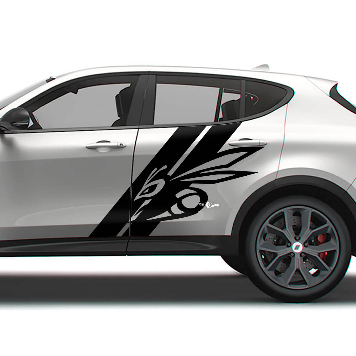 Dual Stripes & Hornet Side Vinyl Decal Kit for Dodge Hornet