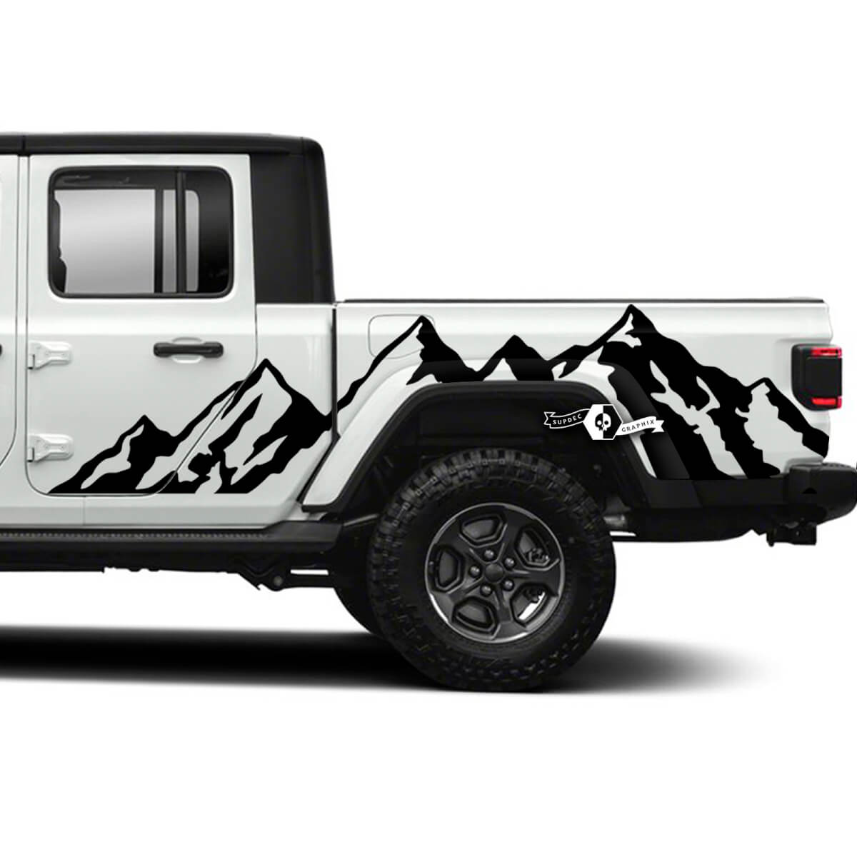 Huge Mountains Wrap Bed Side Doors Vinyl Stickers Decals for Jeep Gladiator
