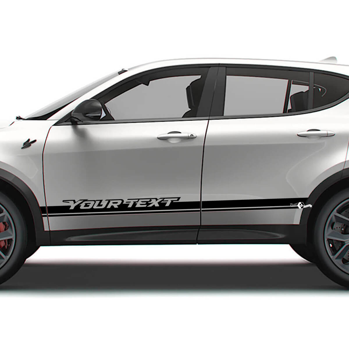 Decorated Custom Text Side Stripes Vinyl Decal for Dodge Hornet