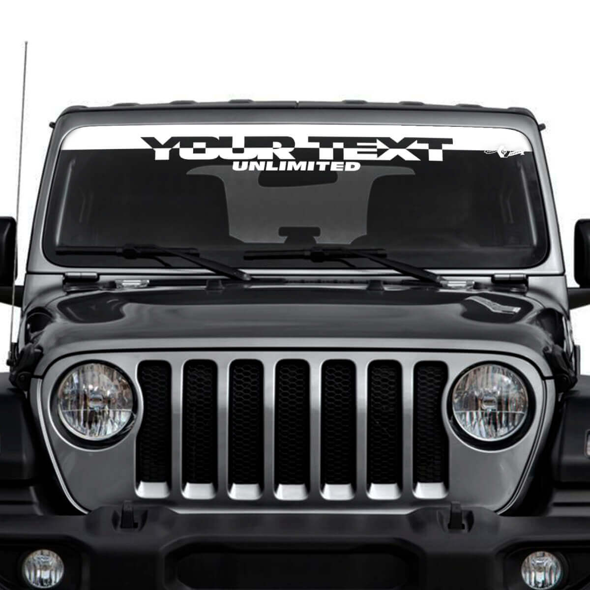 Custom Text Windscreen Vinyl Stickers Decals for Jeep Wrangler Unlimited