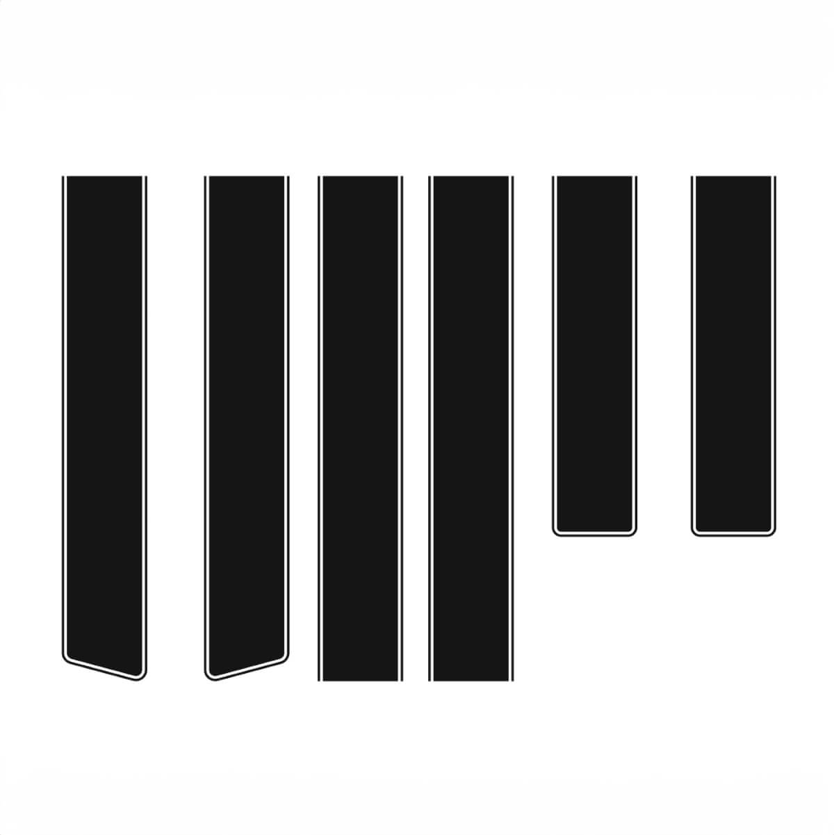 Rally Sport Stripes Vinyl Decals graphics sticker Kit For 1967 Ford Galaxie 500 2 Door fastback 1
