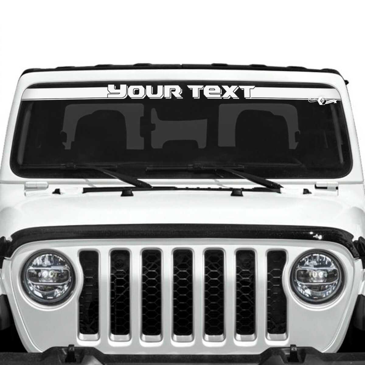 Custom Text Windshield Vinyl Stickers Decals for Jeep Gladiator