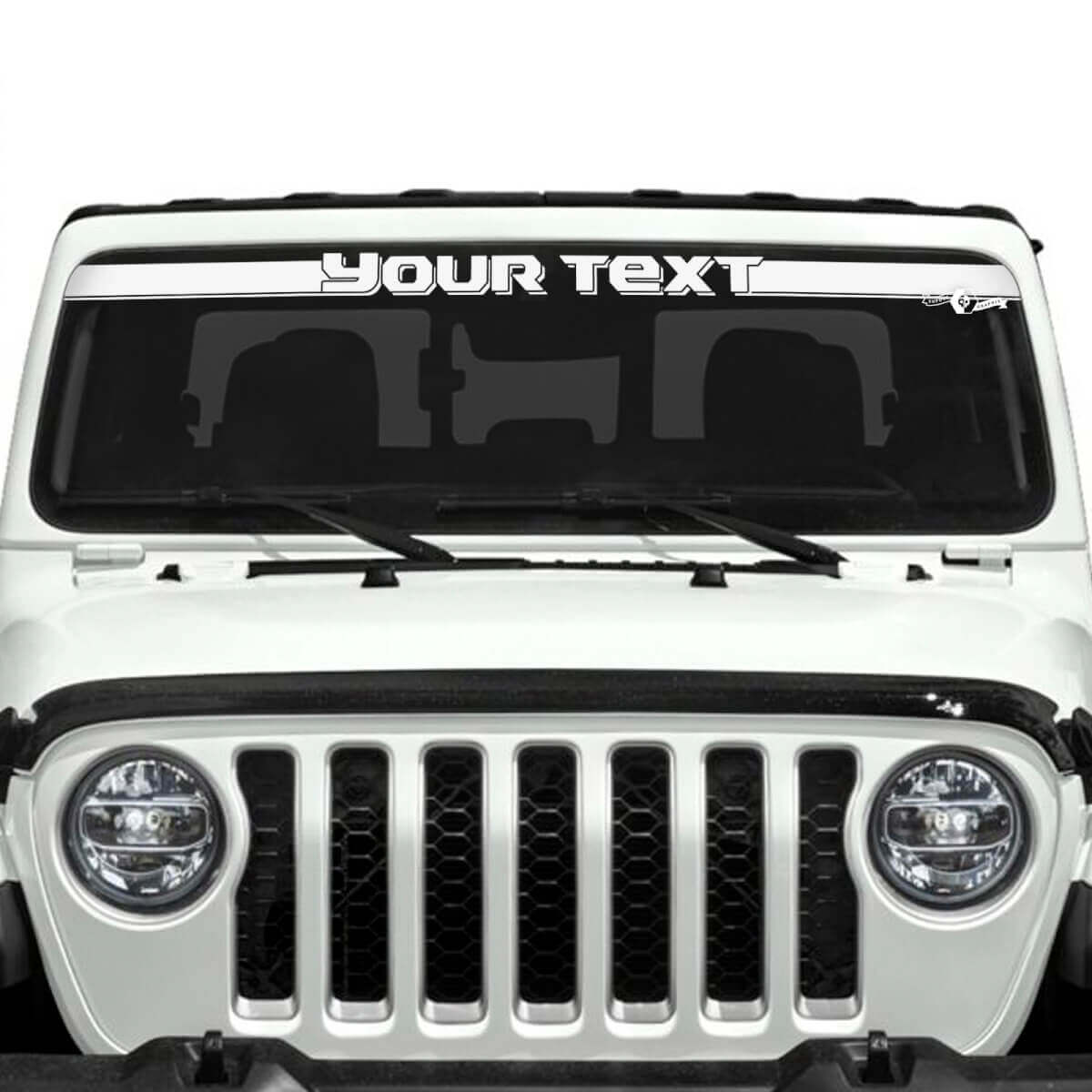 Custom Text Windshield Vinyl Stickers Decals for Jeep Gladiator