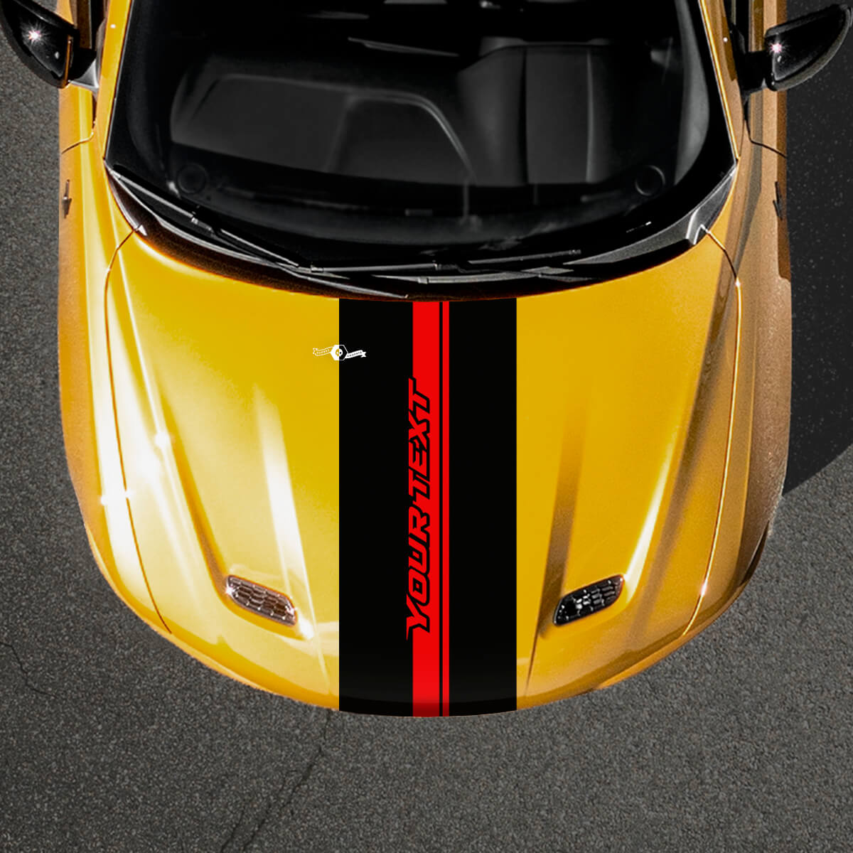 Custom Text Hood Stripe Vinyl Decal for Dodge Hornet