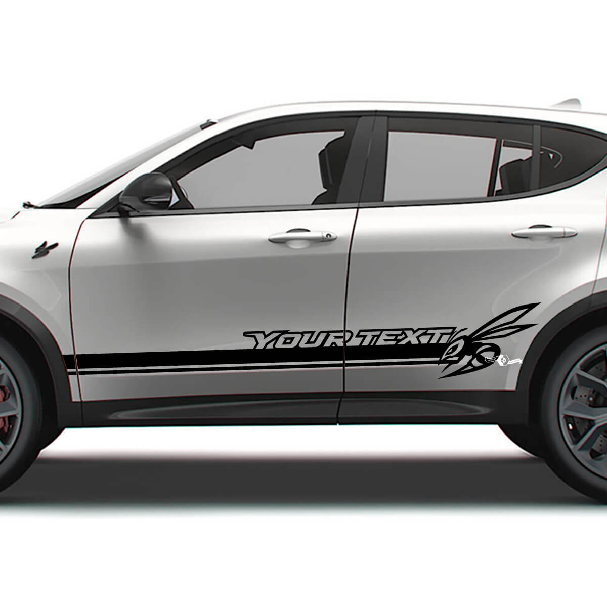 Custom Hornet Logo Doors Side Stripes Vinyl Decals for Dodge Hornet