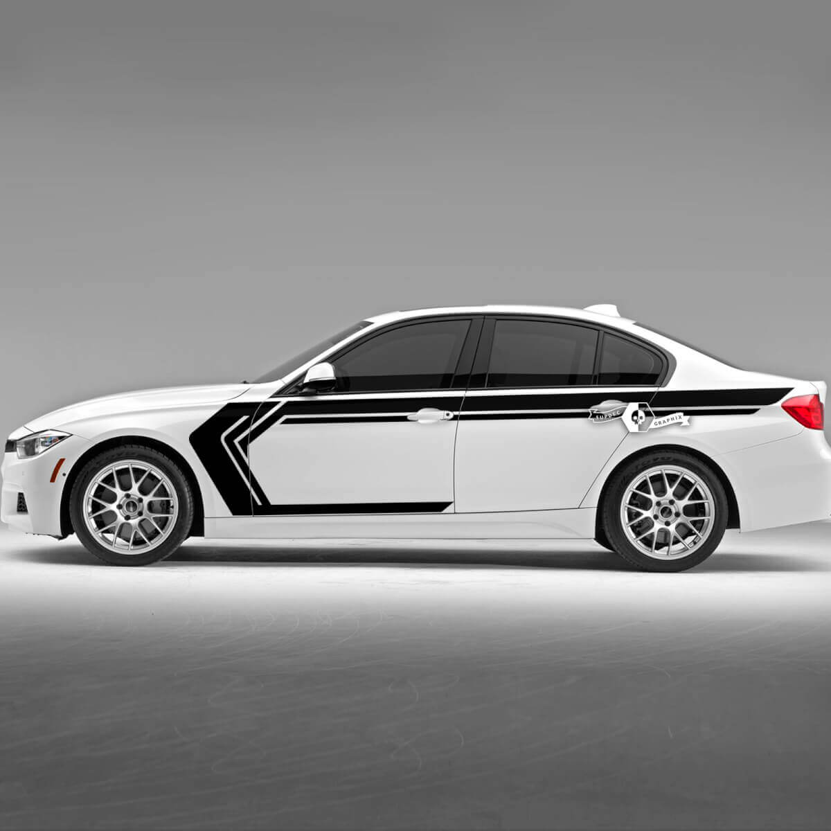 Pair BMW Hood Doors Side Stripes Rally Motorsport Trim Vinyl Decal Sticker F30 G20
