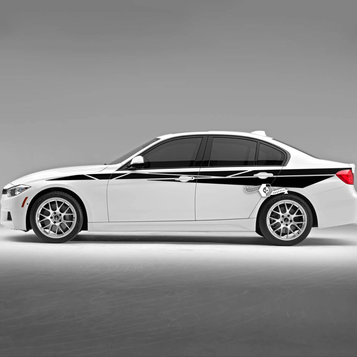 Pair BMW Hood Doors Side Stripes Rally Motorsport Trim Rear Fender Vinyl Decal Sticker F30 G20
