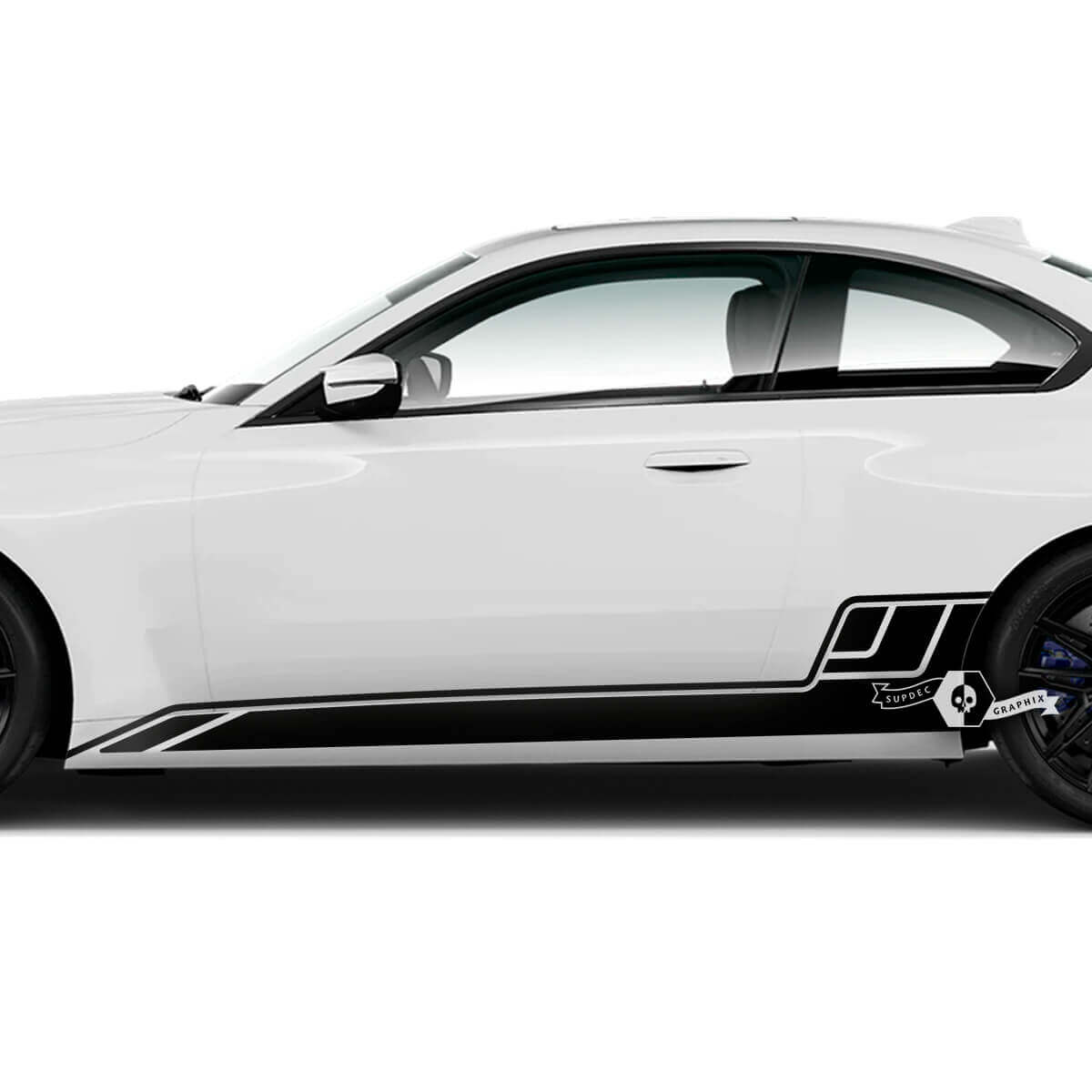Pair BMW M2 M240 G42 F22 F87 M Performance Rocker Panel Side Stripe Doors Stripe Vinyl Decal Sticker
