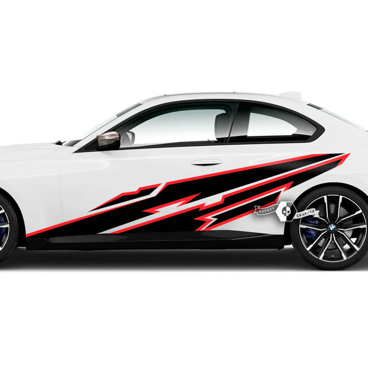 Pair BMW M2 M240 G42 F22 F87 M Performance Wrap Splash Side Fender Doors Lines Trim Vinyl Decal Sticker 2 Colors
