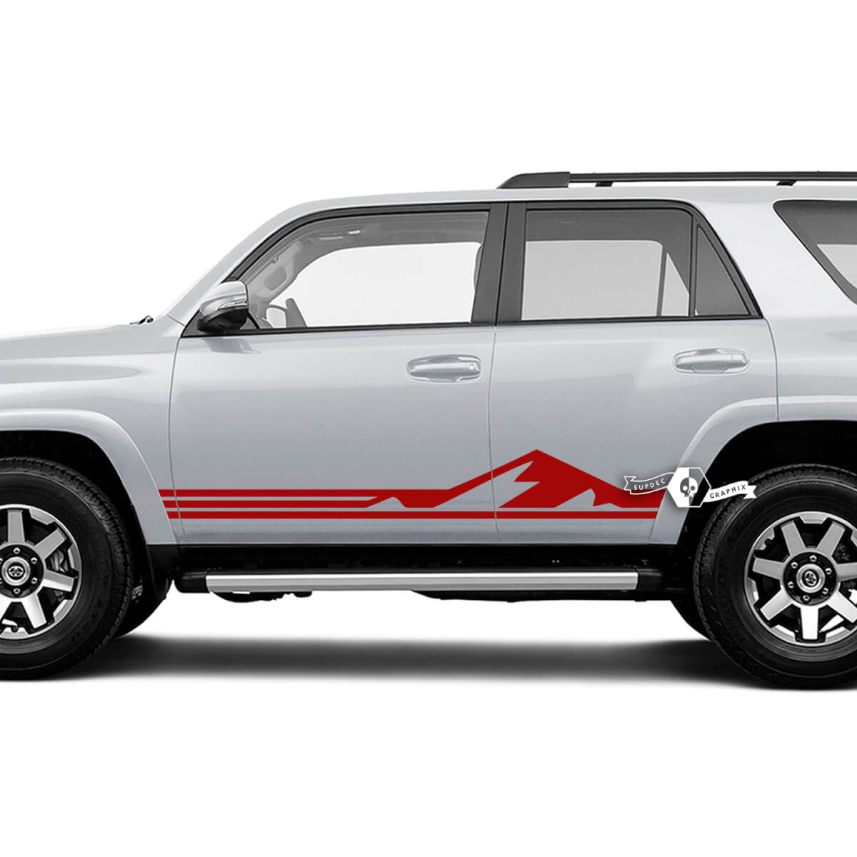 Mountaiin Style Stripes Side Vinyl Decal Sticker for Toyota 4Runner