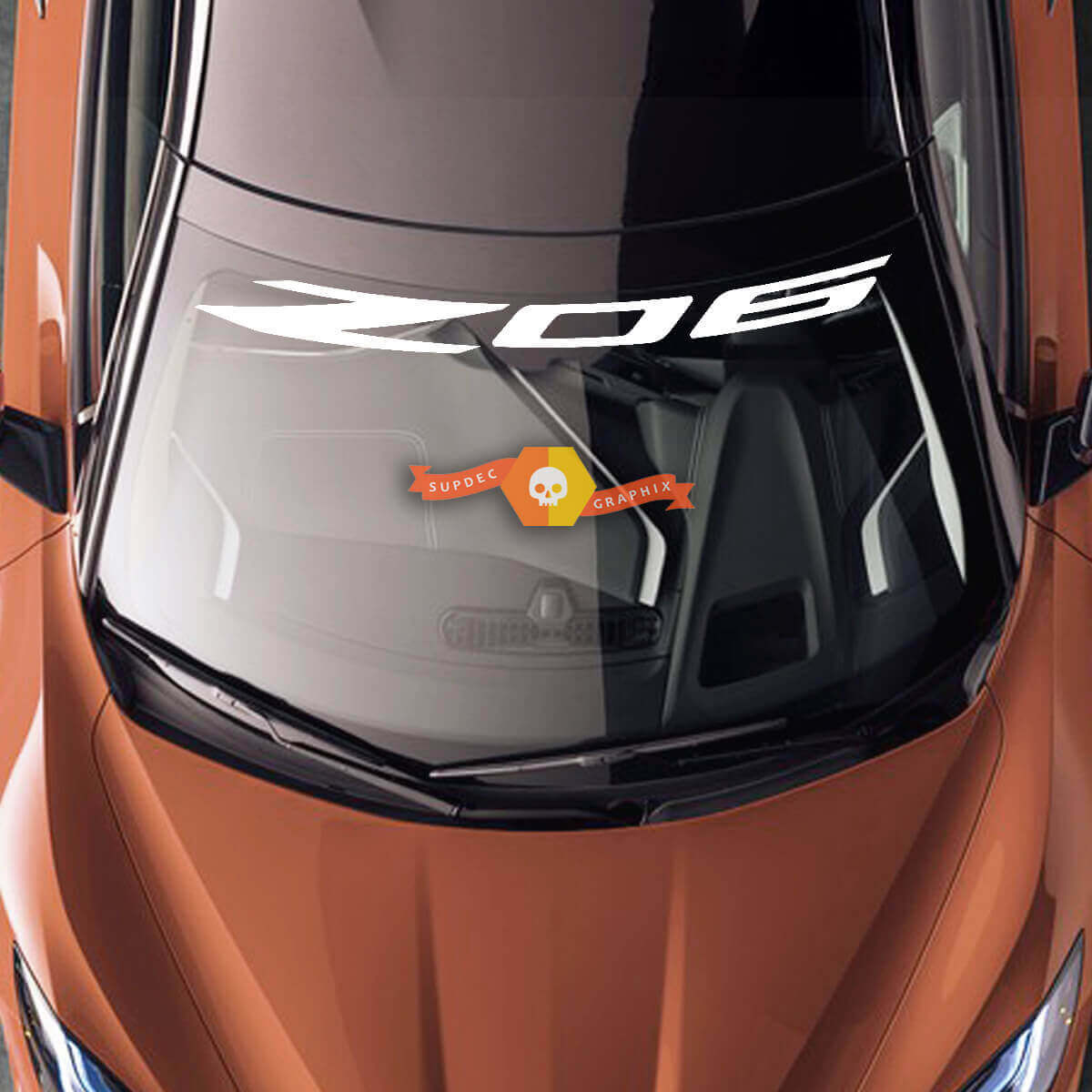 Z06 Windshield Vinyl Decal for Chevrolet Corvette C8