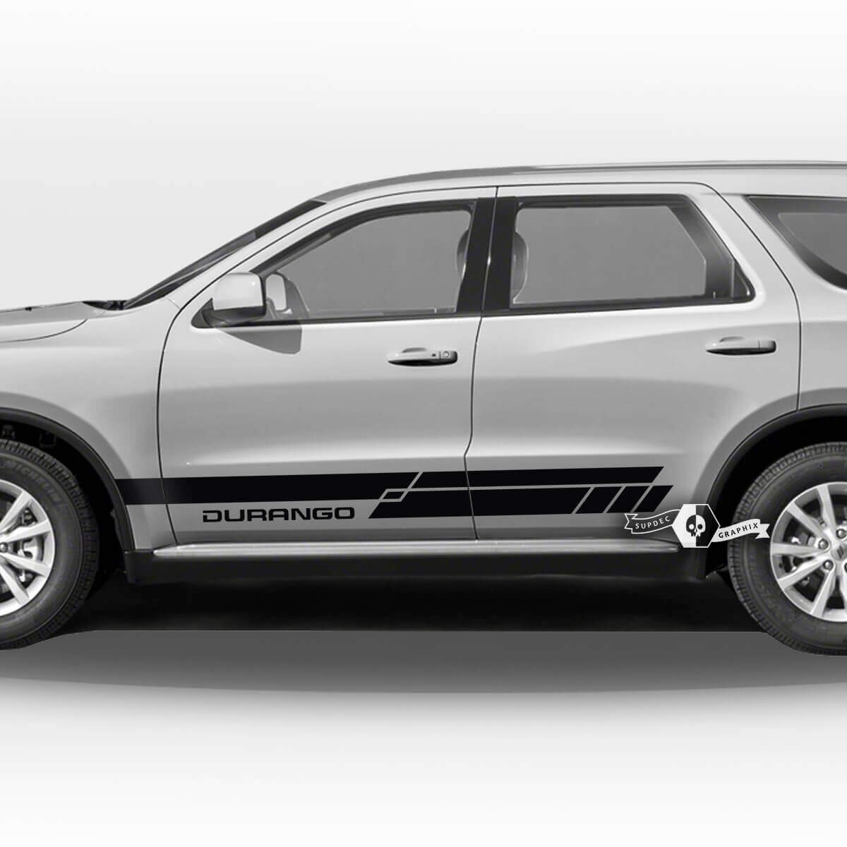 Pair Dodge Durango Side Doors Rocker Panel Trim Stripes Decal Vinyl Stickers
