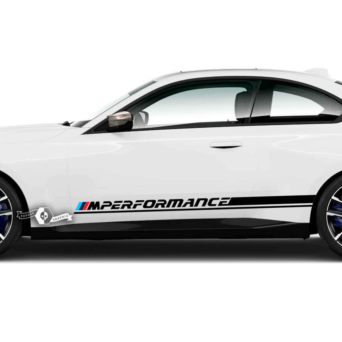 M Performance Style Side Stripe Vinyl Decals Kit for BMW M2 M240