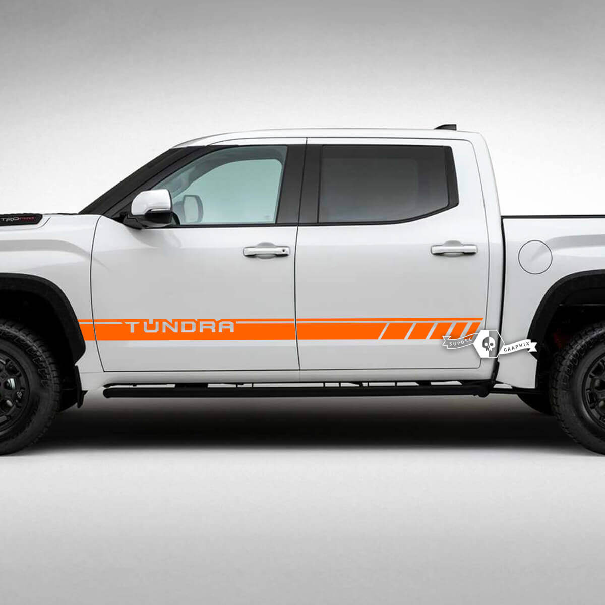 Pair Toyota Tundra TRD Retro Vintage Doors Stripe kit Vinyl Decals Stickers
