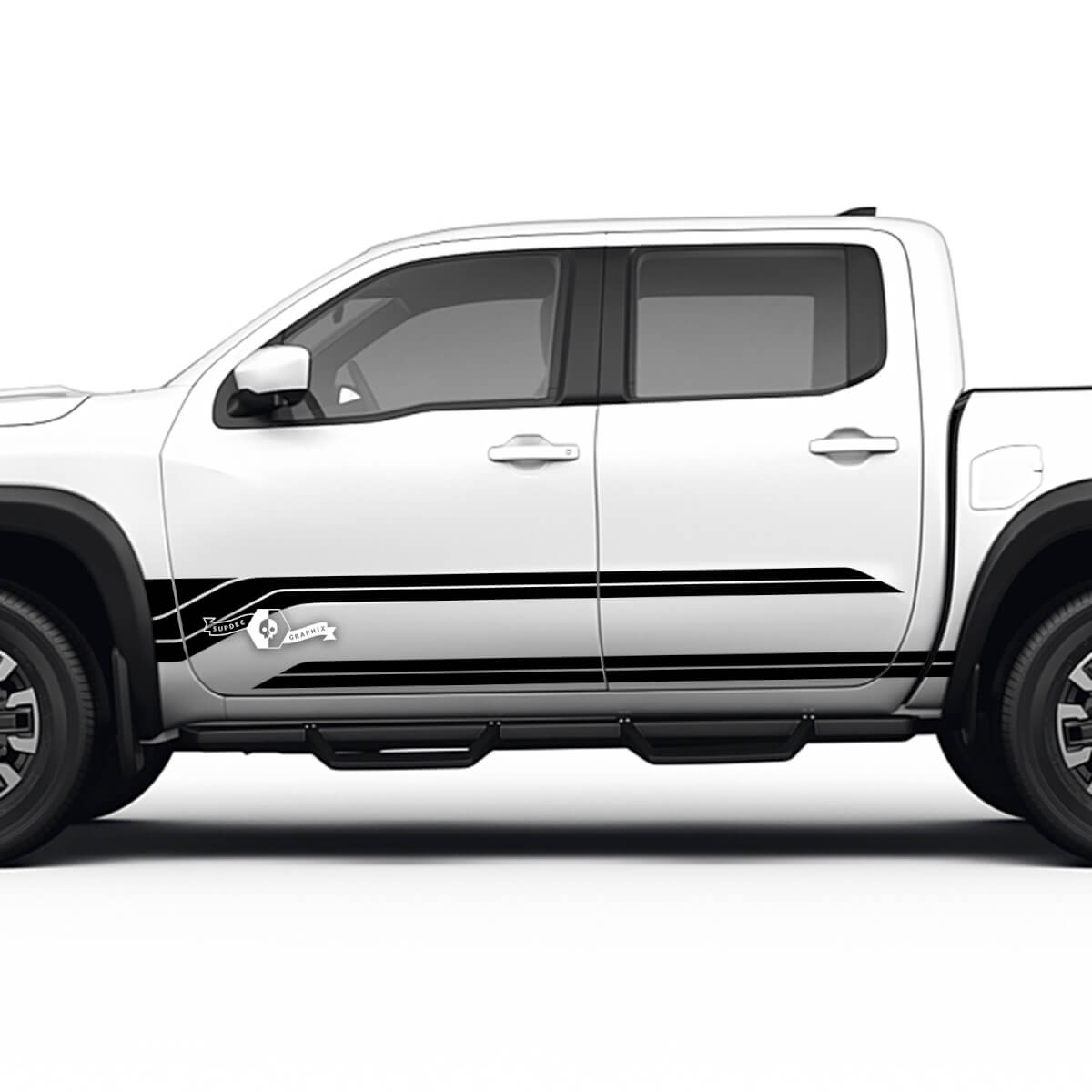 2 Nissan Decal Rocker Panel Doors Side Nissan Frontier Stripe Vinyl Stickers Kit
