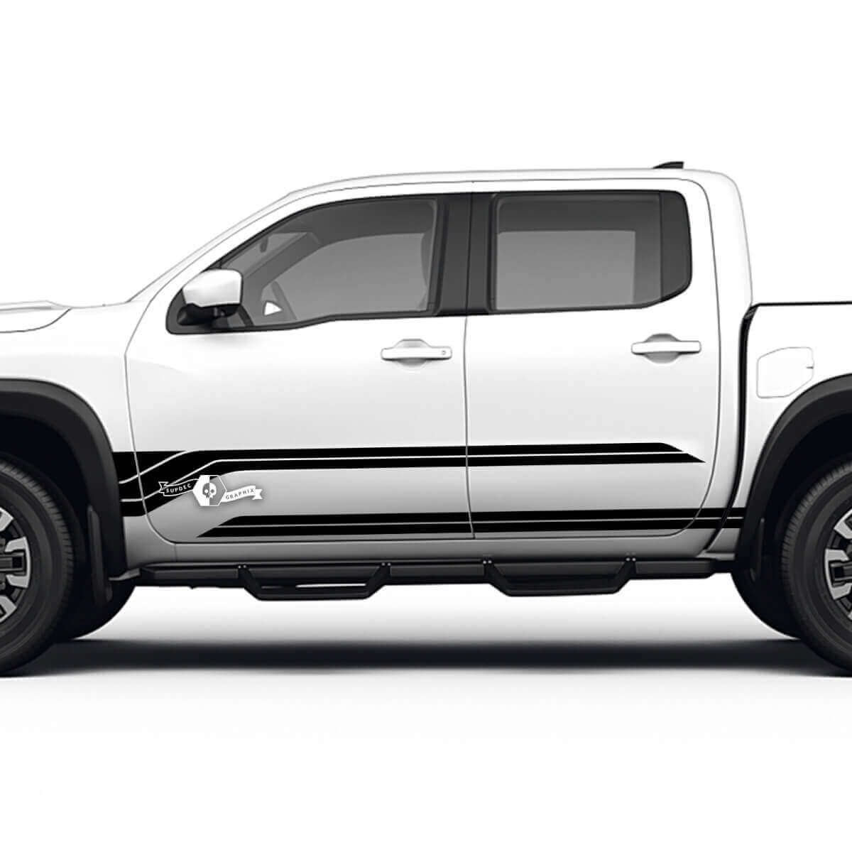 Rocker Panel Door Stripes Vinyl Decals Kit for Nissan Frontier