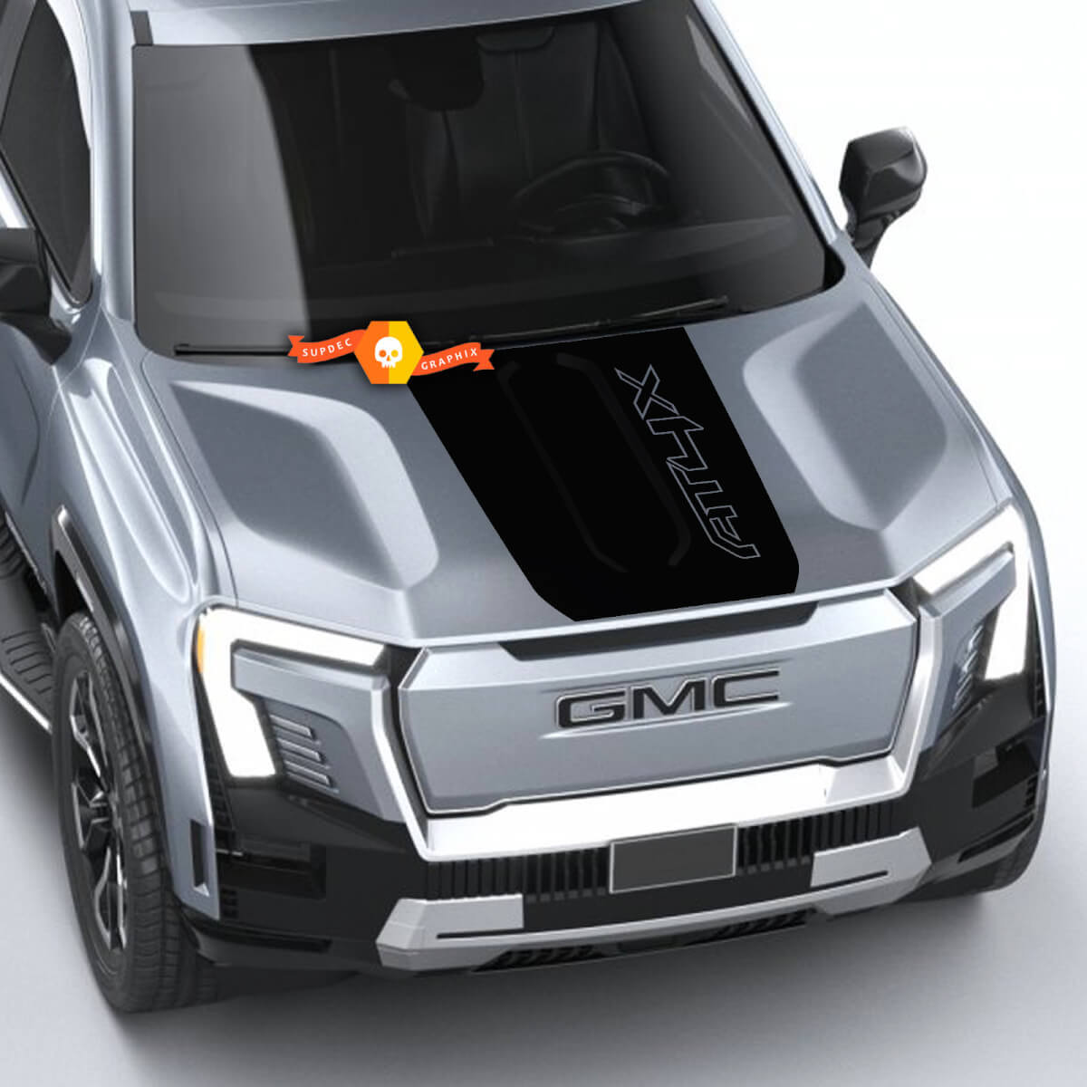 AT4X Blackout Style Hood Vinyl Decal for GMC Sierra 1500 AT4X