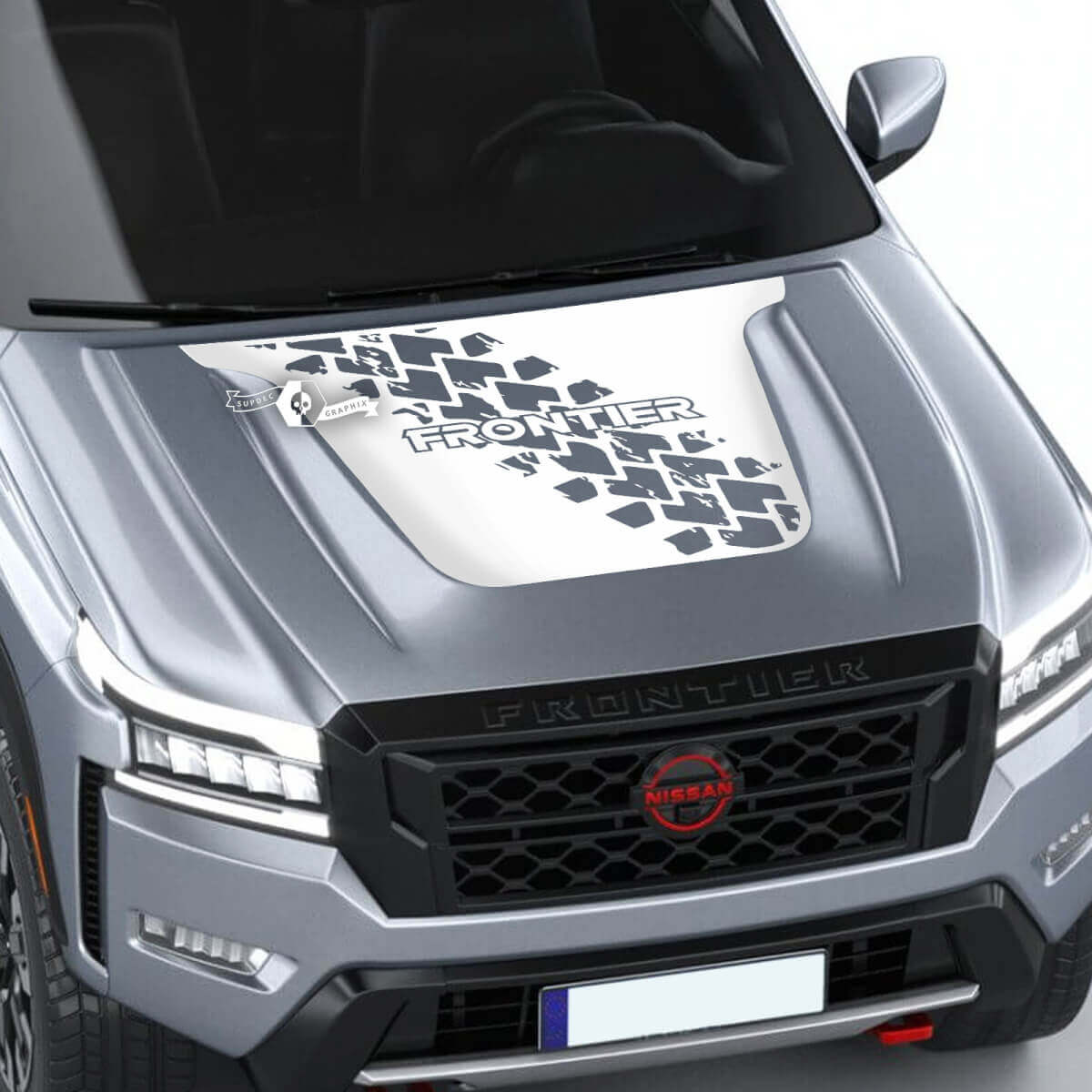 Nissan Frontier S SV Pro-4x Hood Decal Vinyl Tire Track Off Road Blackout Graphic Decals Sticker
