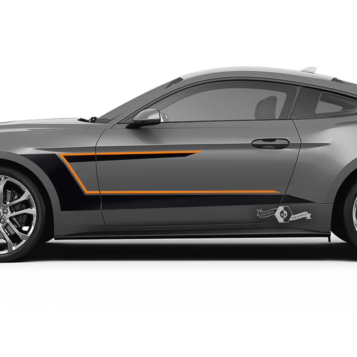 Dual Racing Stripes Side Vinyl Decal Kit for Musclecar Musclecarmodel 2016-23 