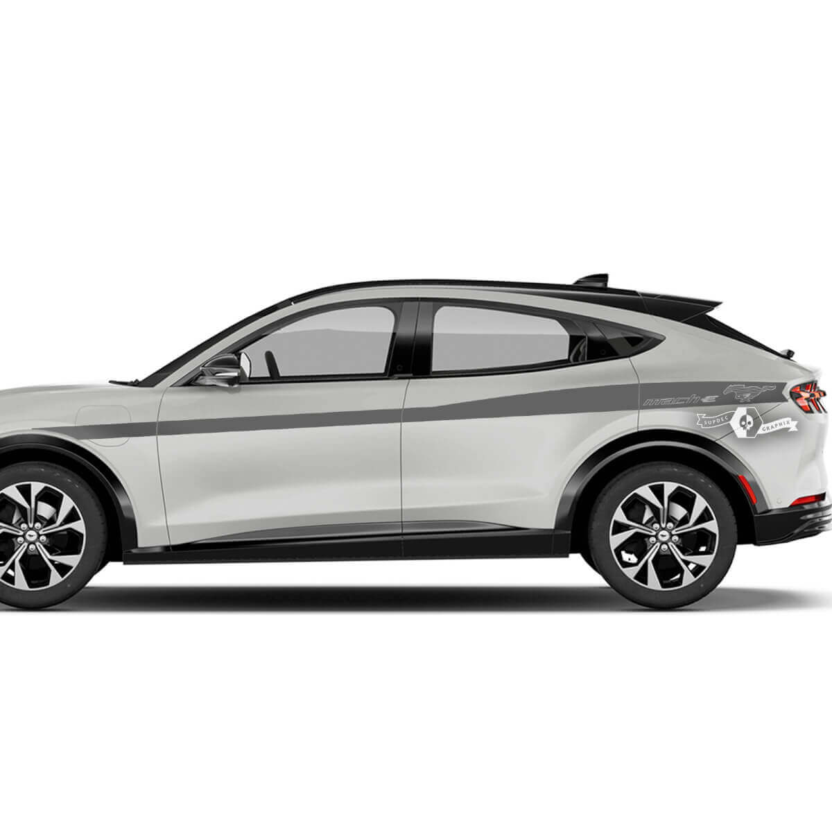 Pair Ford Mustang MACH-E MACH E Front Fender Top Line Stripes Side Door Rear Fender Decal vinyl stickers
