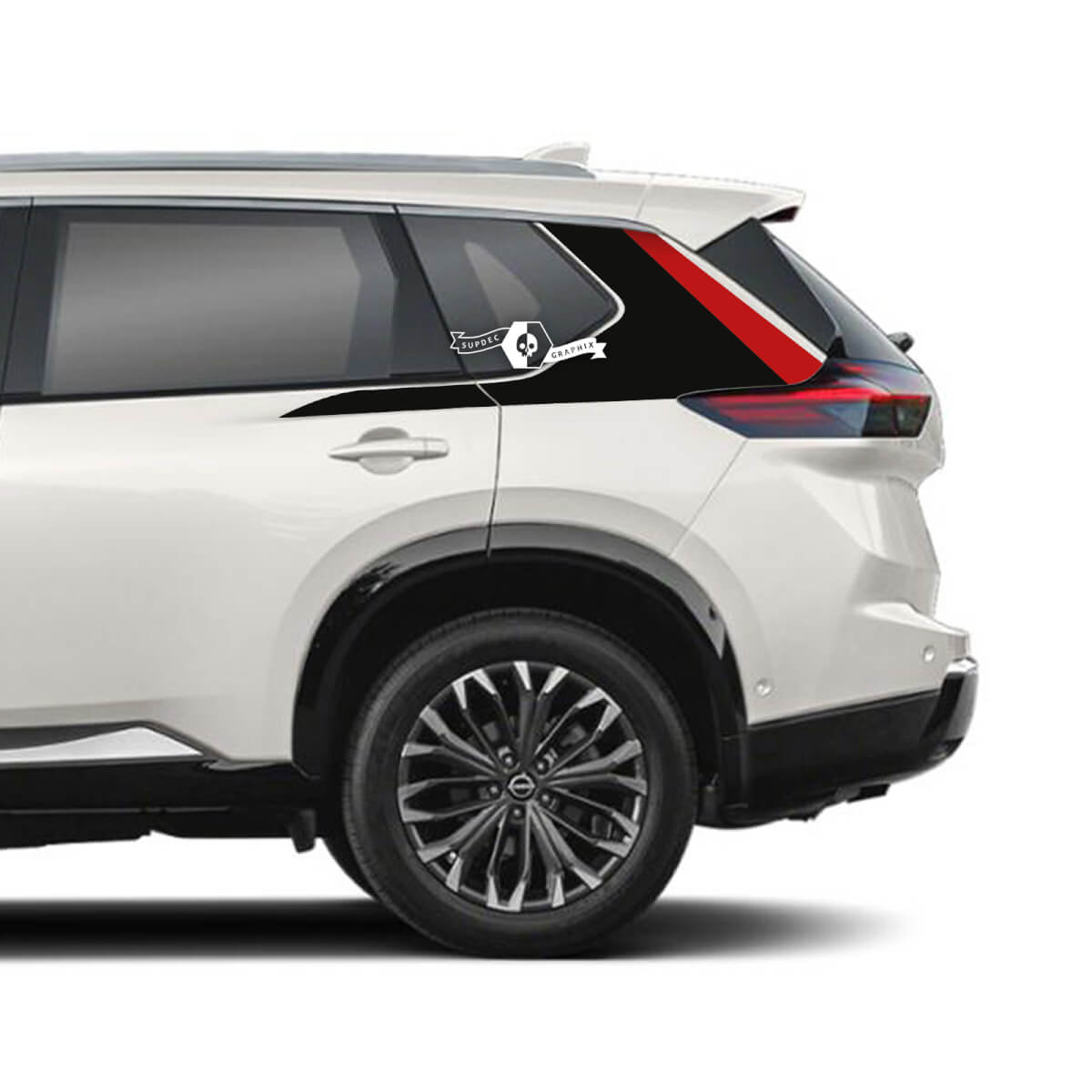 Pair Nissan Rogue Side Door Rocker Panel Rear Fender Stripes Sticker Decal Vinyl Graphic 2 Colors
