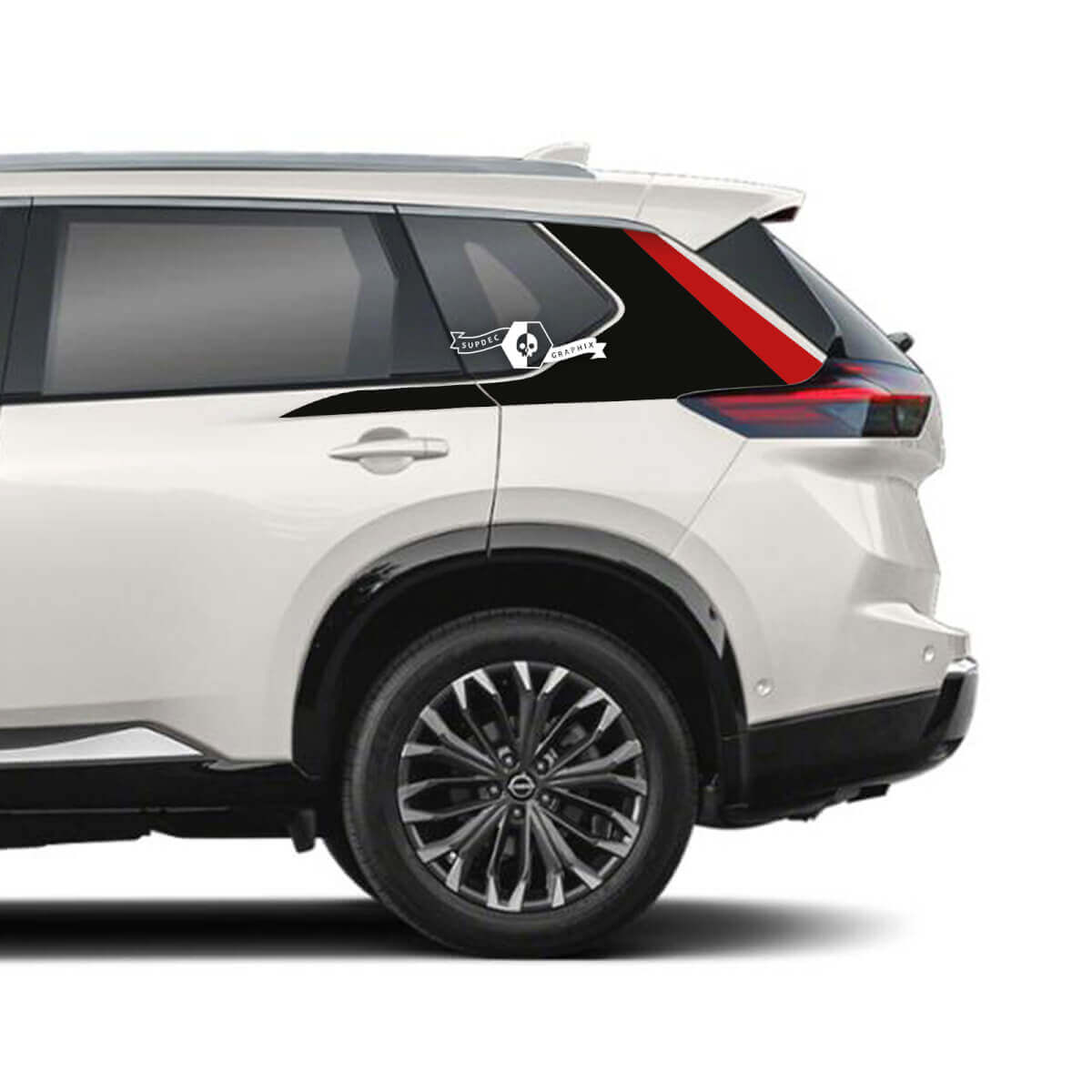 Pair Nissan Rogue Side Door Rocker Panel Rear Fender Stripes Sticker Decal Vinyl Graphic 2 Colors
