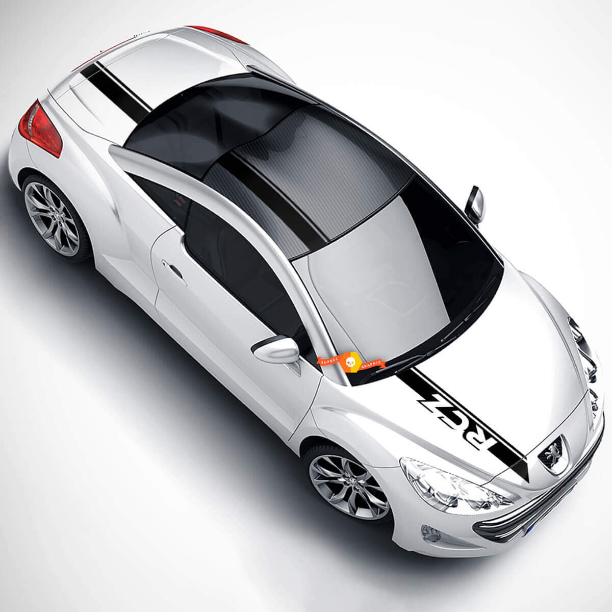Peugeot RCZ Full Body Set Sport Car Hood Bonnet Sticker Tail Roof Decor Vinyl
