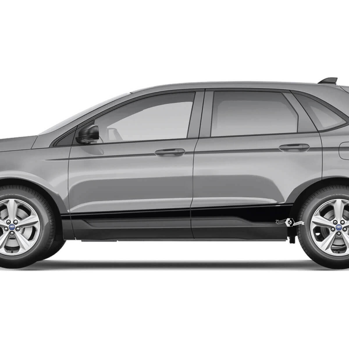 2x Side Rocker Panel Musclecar Edge Doors Vinyl Racing Stripes body decal vinyl graphics sticker
