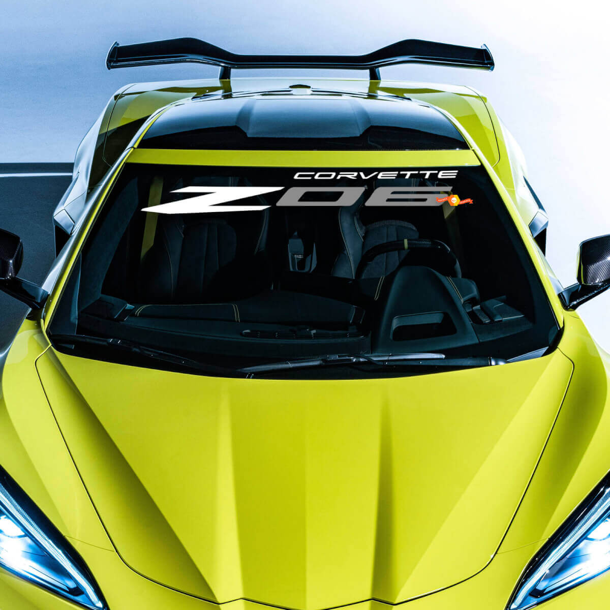 Chevrolet Chevy C8 Corvette Z06 Jake Skull Windshield Vinyl Decal Sticker
