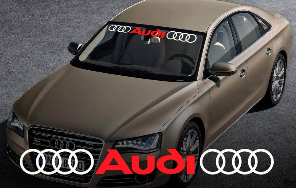AUDI windshield window front decal #2 sticker for A4 A5 A6 A8 S4 S5 S8 Q5 Q7 TT RS 4 RS8
