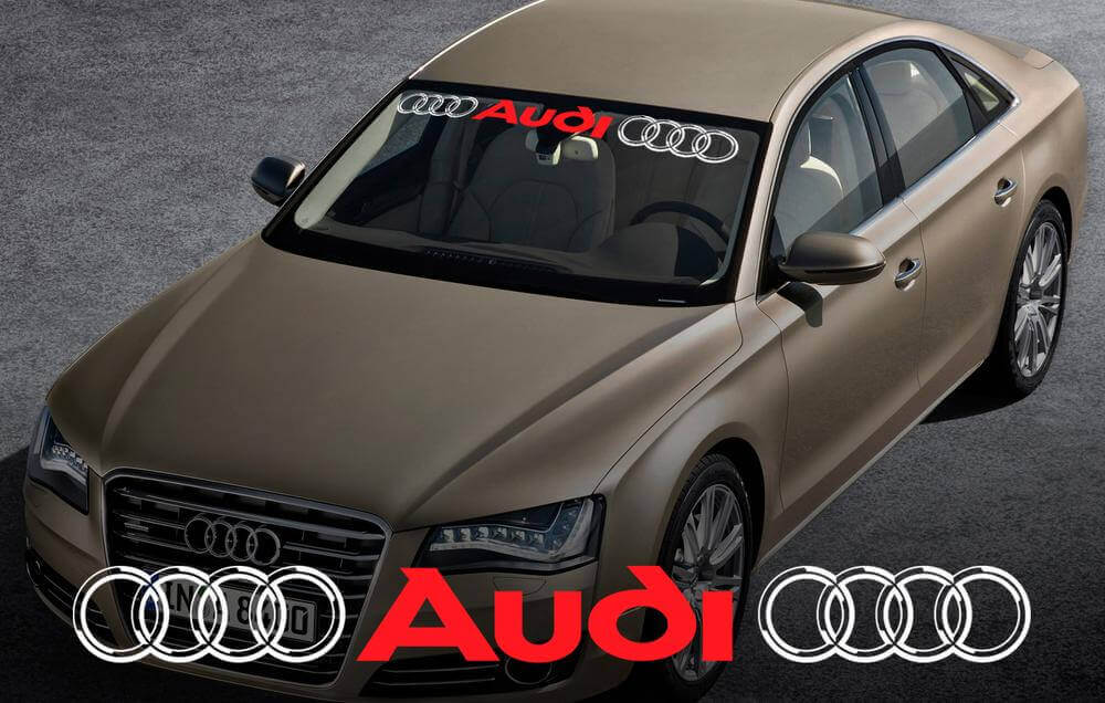 AUDI windscreen front window decal #3 sticker for A4 A5 A6 A8 S4 S5 S8 Q5 Q7 TT RS 4 RS8
