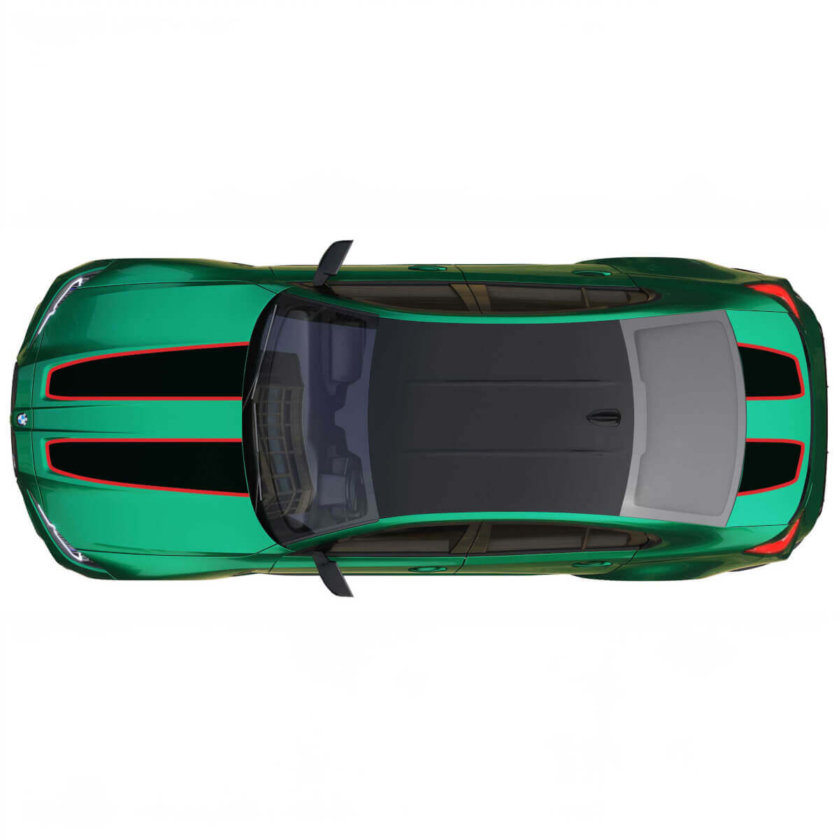 Hood and Trunk CS CSL style with outline stripe for BMW M4 M3 G82 G83 M Performance vinyl decal sticker
