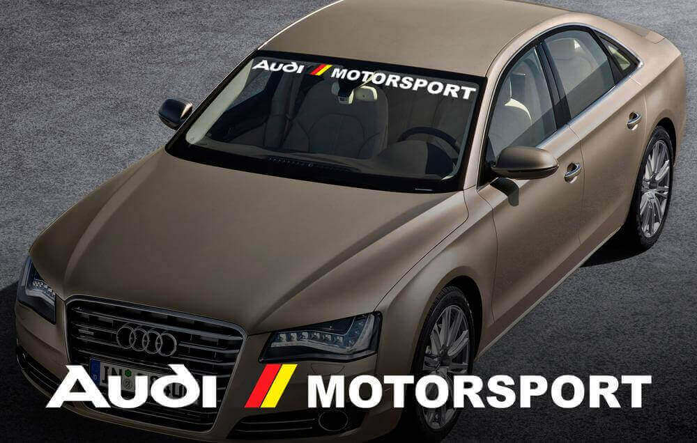 Audi Motorsport Style Windshield Banner Vinyl Decal for Audi 