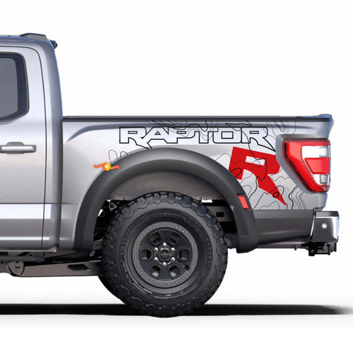 Bedside Side Graphics fit to Ford F150 Raptor R Vinyl Sticker Decal kit stripes
