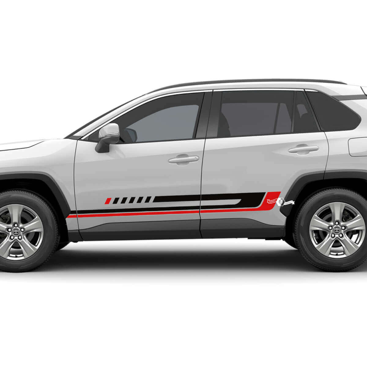 Side Racing Stripes Vinyl Decal Graphic Sticker For Toyota RAV4