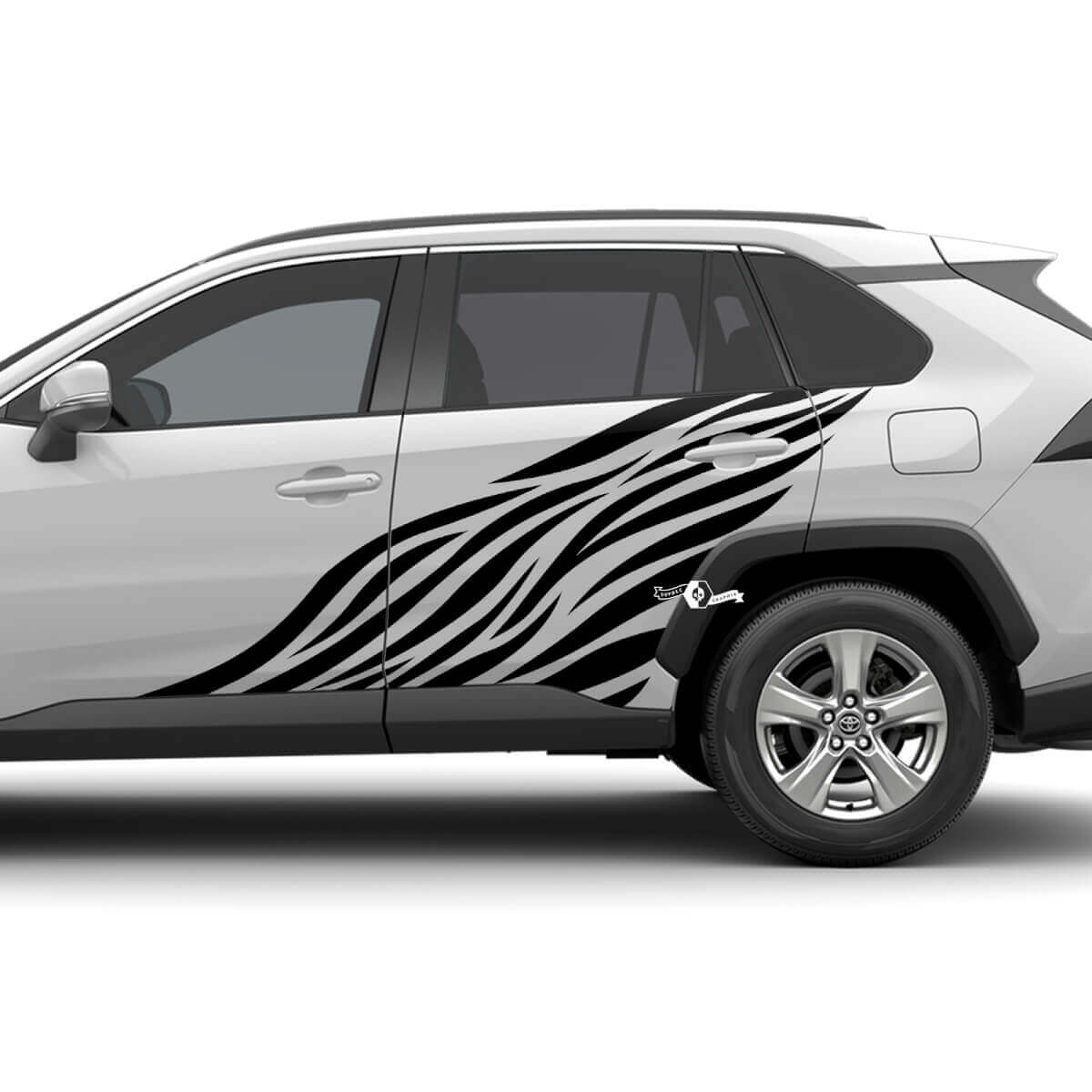 Side flame Graphic Vinyl Decal Graphic Sticker fit to Toyota RAV4
