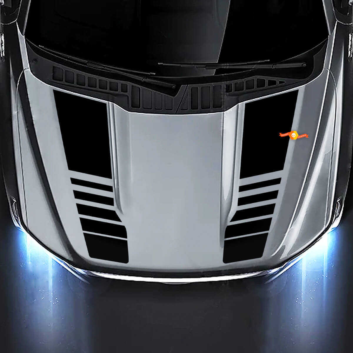 Hood Stripe Stickers Decals fit to Musclecar truck XLT Sport STX Platinum Lariat Models 2
