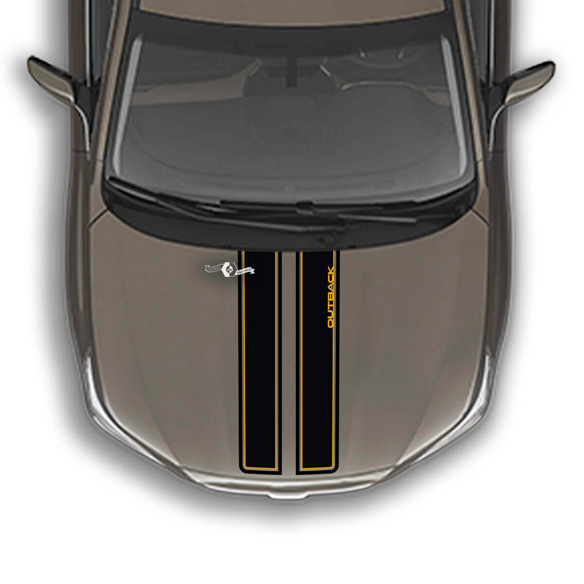 Hood Stripe Mountains Vinyl Decal Graphics Sticker fit to Suba Outback
