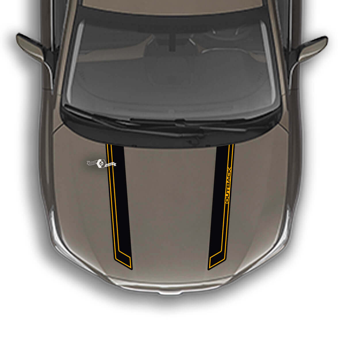 Double bande à chevrons autocollant vinyle 2 pour Subaru Outback