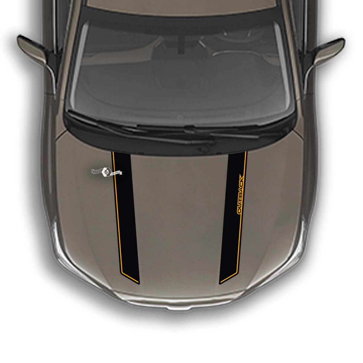 Hood Dual pin Stripe Vinyl Decal Graphics Sticker fit to Suba Outback 2
