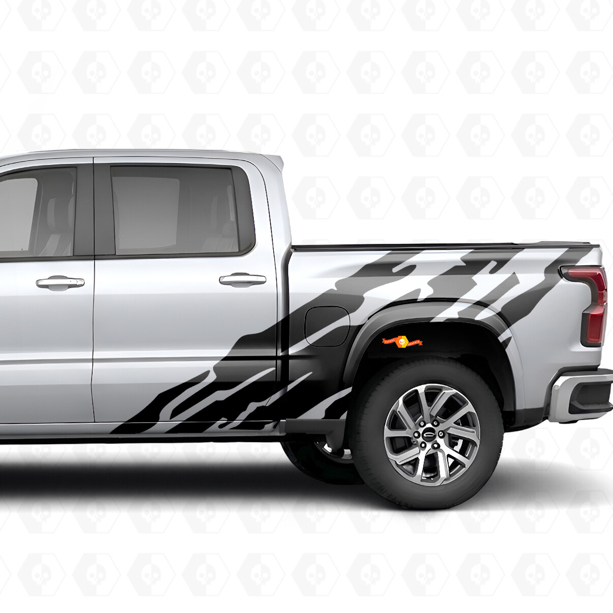 Jagged Bedside Vinyl Stripes for Chevrolet Silverado 1500 Next Generation 2027