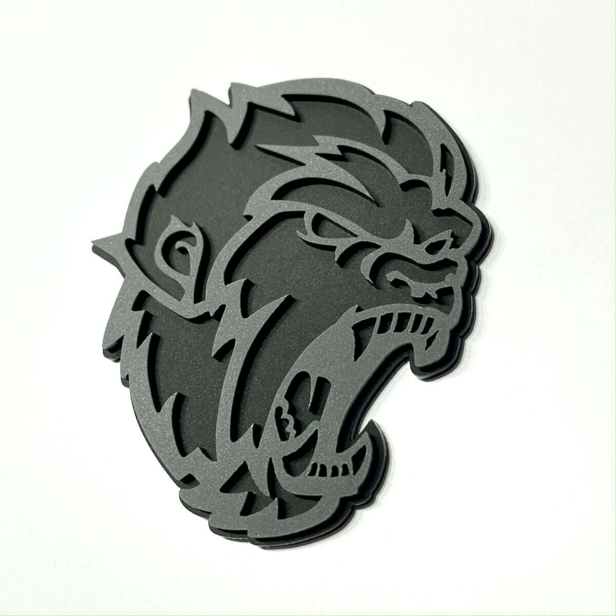 Angry Yeti Sasquatch Bigfoot 3D Badge Grey vs Black Fender Badges Emblem
