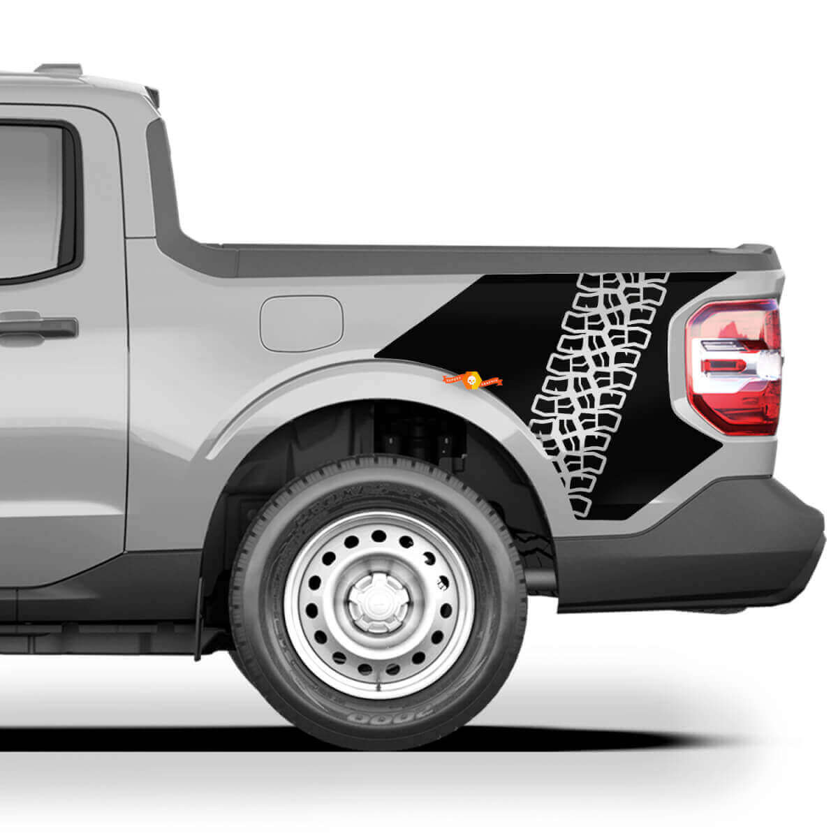 Tire Track Bed Side Graphics Decals Stickers for Musclecar Maverick