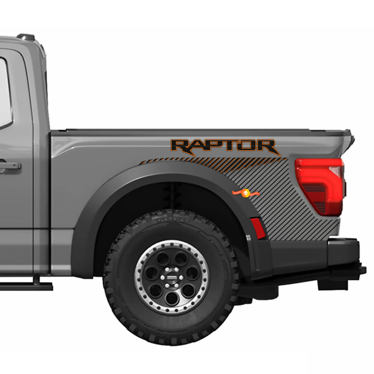 Bedside Side Graphics fit to 2024 Ford F150 Raptor R Vinyl Sticker Decal kit stripes 3
