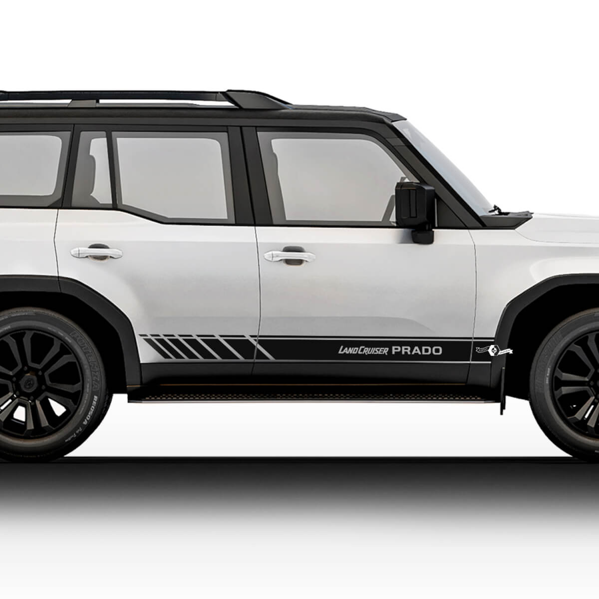 2024 Toyota Land Cruiser Prado Side Racing Stickers Decals Vinyl Stripe Graphic Stickers Decals Kit
