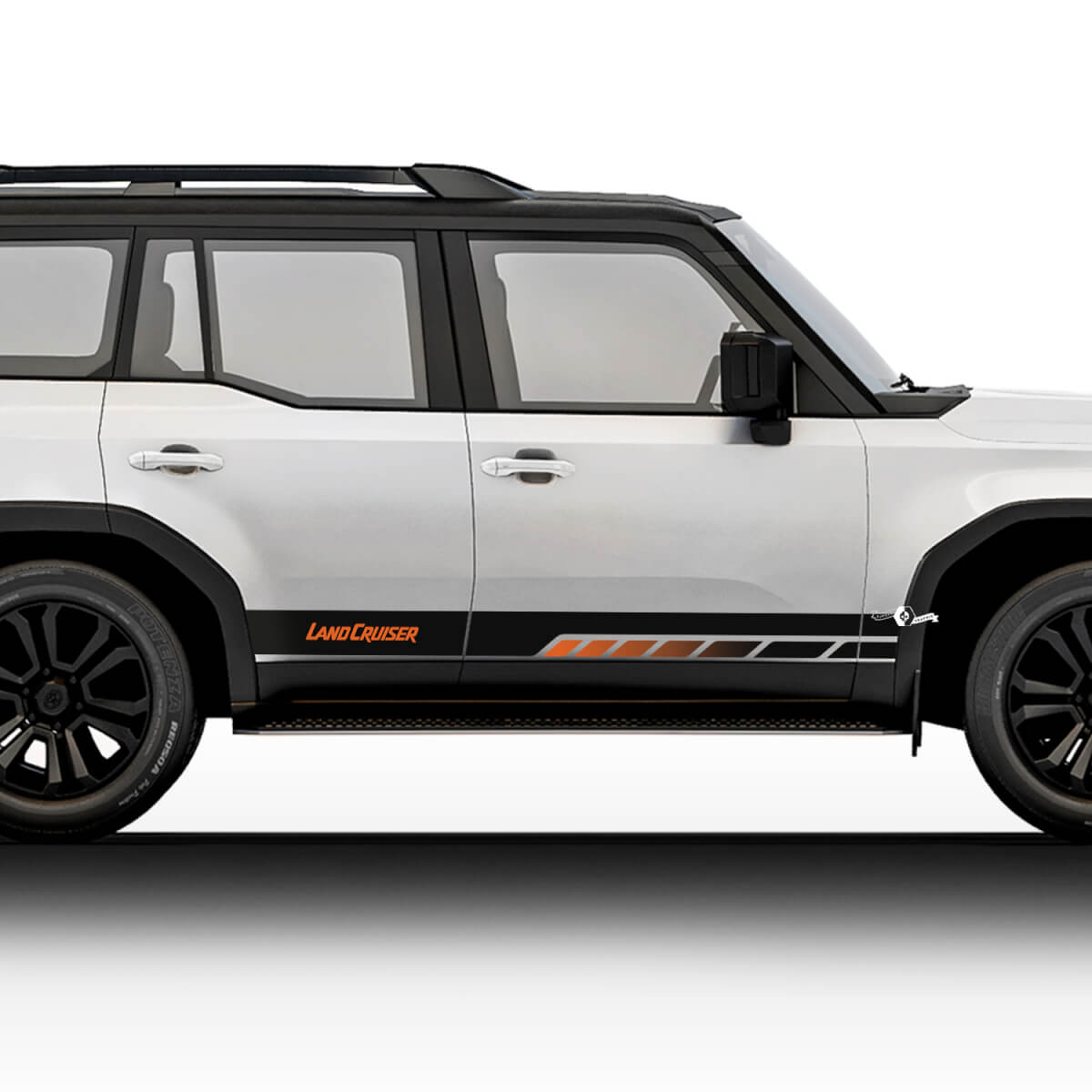 Toyota Land Cruiser Vintage Style Stripes Stickers Decals Vinyl Graphic Stickers Decals Kit
