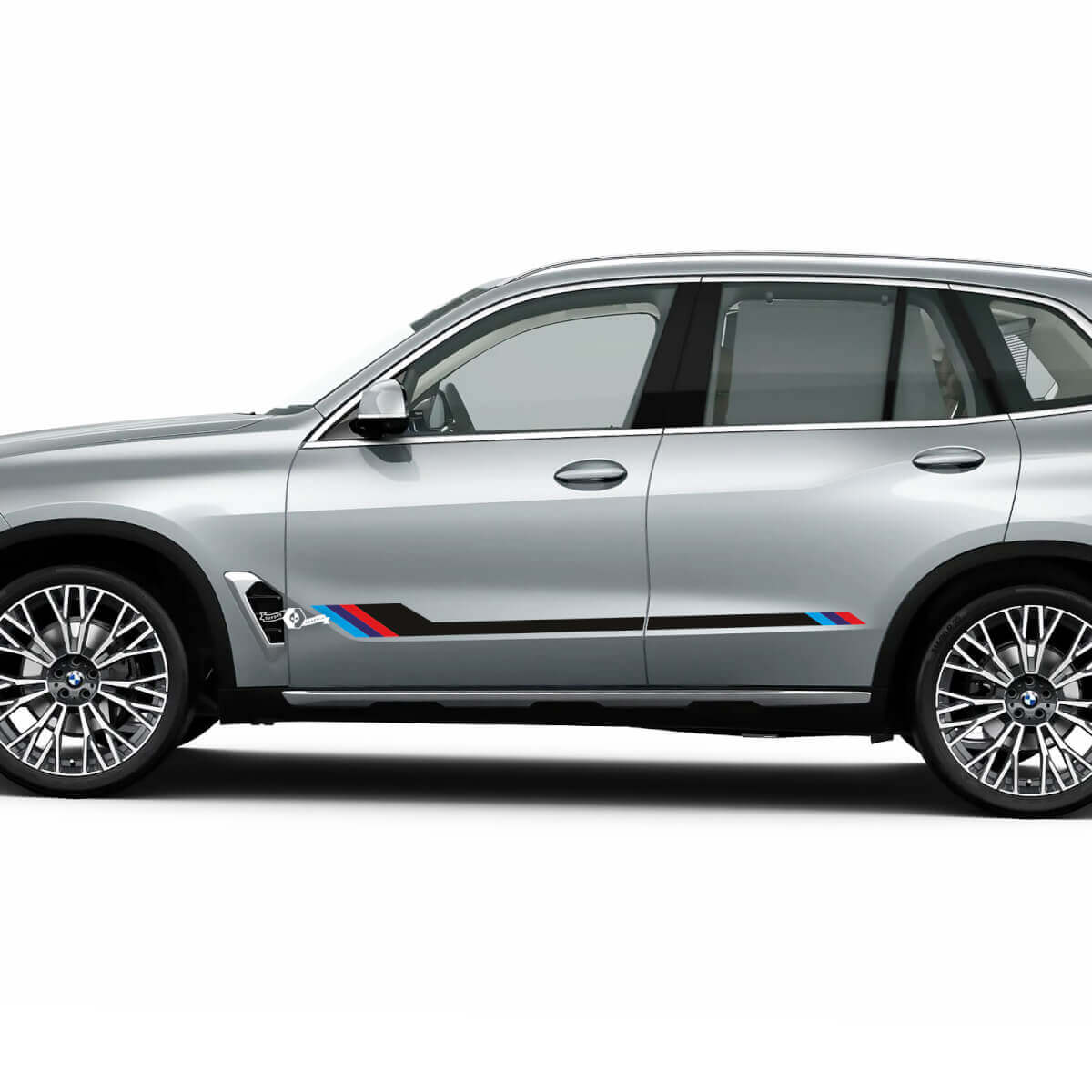 Accents M colors Stripes for BMW G05 Side Doors Vinyl Decal Sticker
