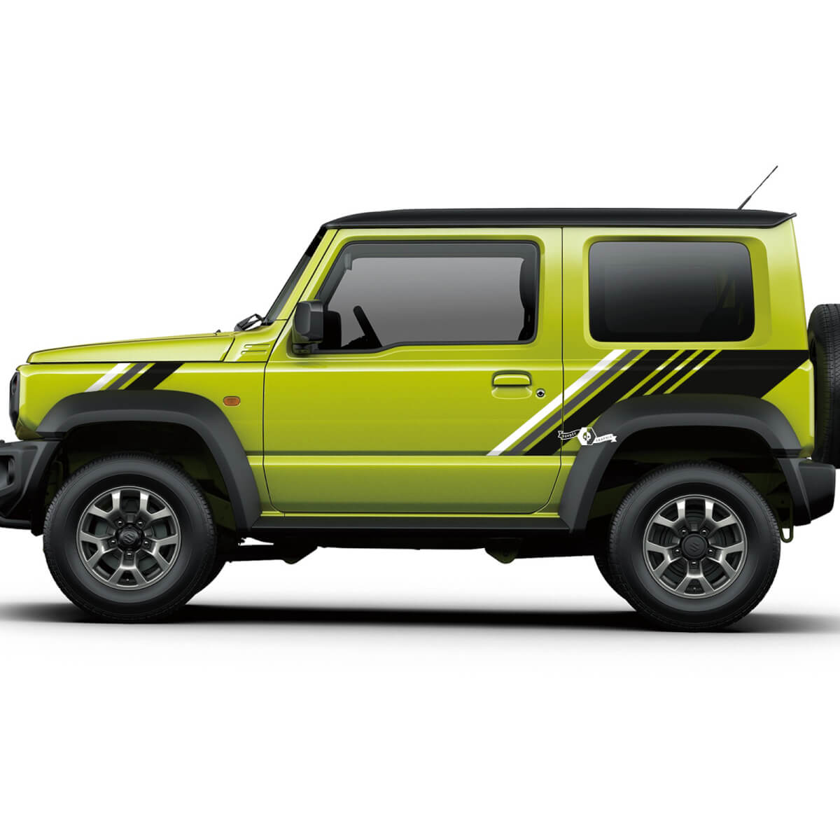 Pair Suzuki JIMNY Side Doors Side Splash Fender graphics decal Lines sticker 3 Colors

