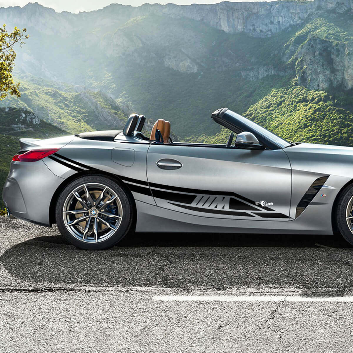 Side Door Tribal M Logo BMW Z4 Vinyl Decal Sticker
