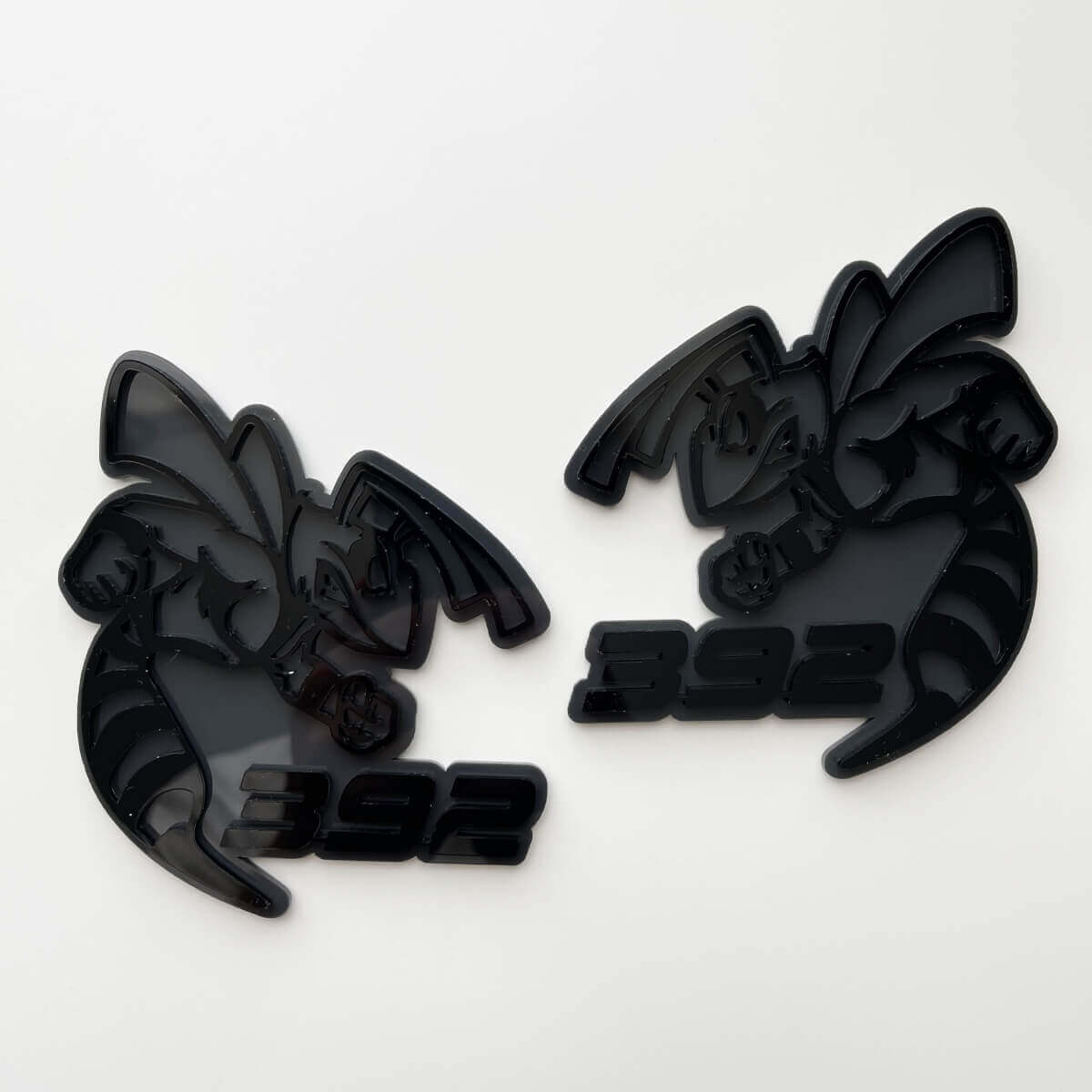 Hornet Bee 392 3D Badge Grey vs Black Fender Badges Emblem
